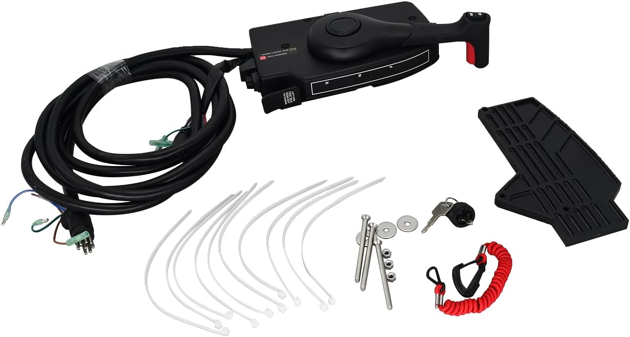 Boat Outboard Side Mount Remote Control Box Compatible with Mercury Mariner Outboard Engine Throttle