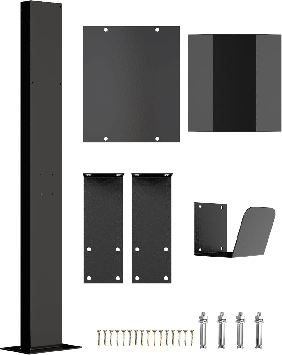 Outdoor Freestanding EV Charger Pedestal Stand, Corrosion Resistant, 201 Steel, for All Level 2 Chargers