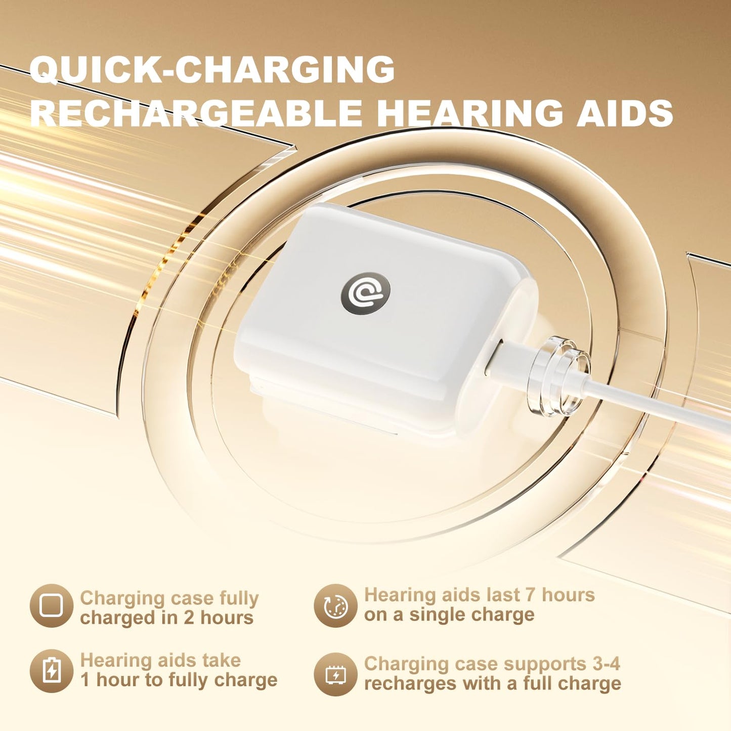 Hearing Aids for Seniors, Advanced Smart Chips, Rechargeable, AI Noise Cancelling