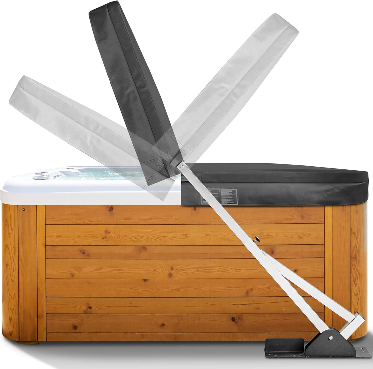 Hot Tub Cover Lifter, Rust-Proof, Adjustable Width 70-106', Heavy Duty, Easy Installation