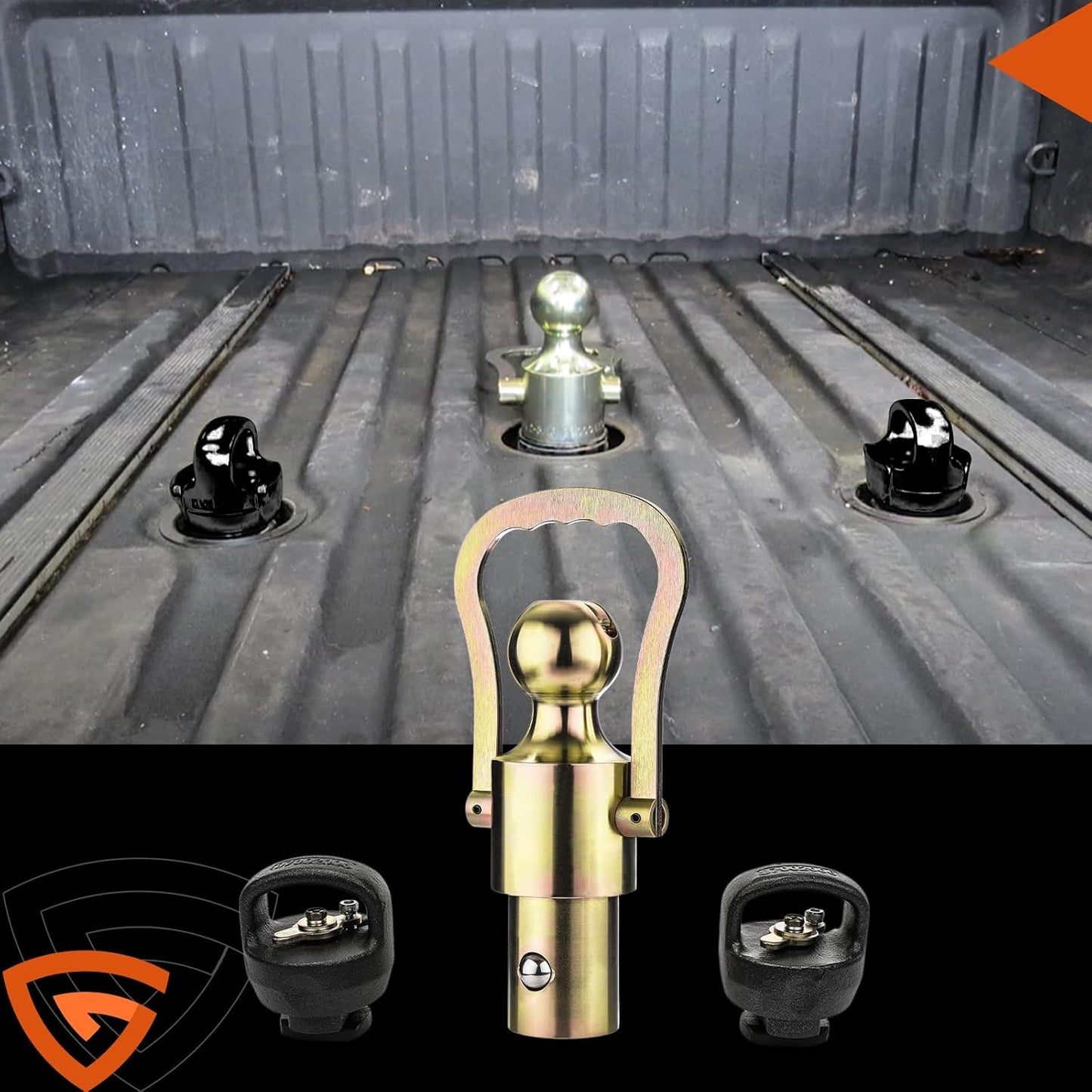 Puck System Gooseneck Hitch Ball Kit Compatible with Dodge RAM 2500/3500 Trucks, 30,000lbs