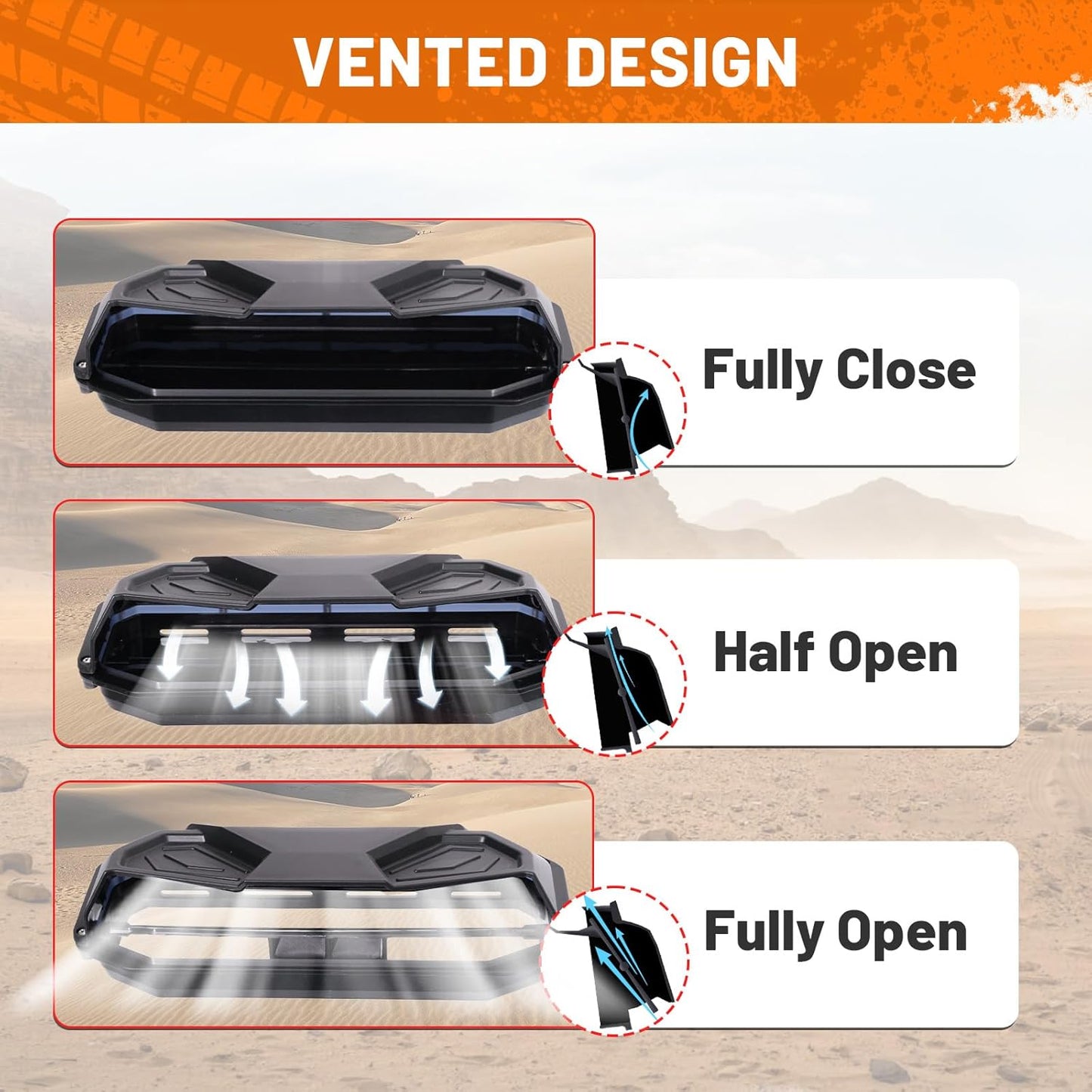 Vented Front, Scratch Proof Windshield for Gator HPX 620i 625i 825i XUV 850 XUV855D