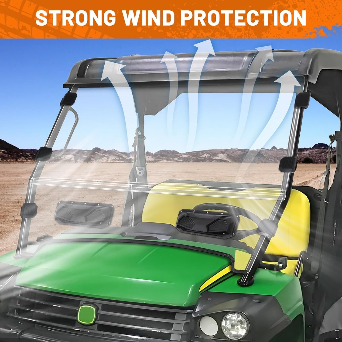 Vented Front, Scratch Proof Windshield for Gator HPX 620i 625i 825i XUV 850 XUV855D