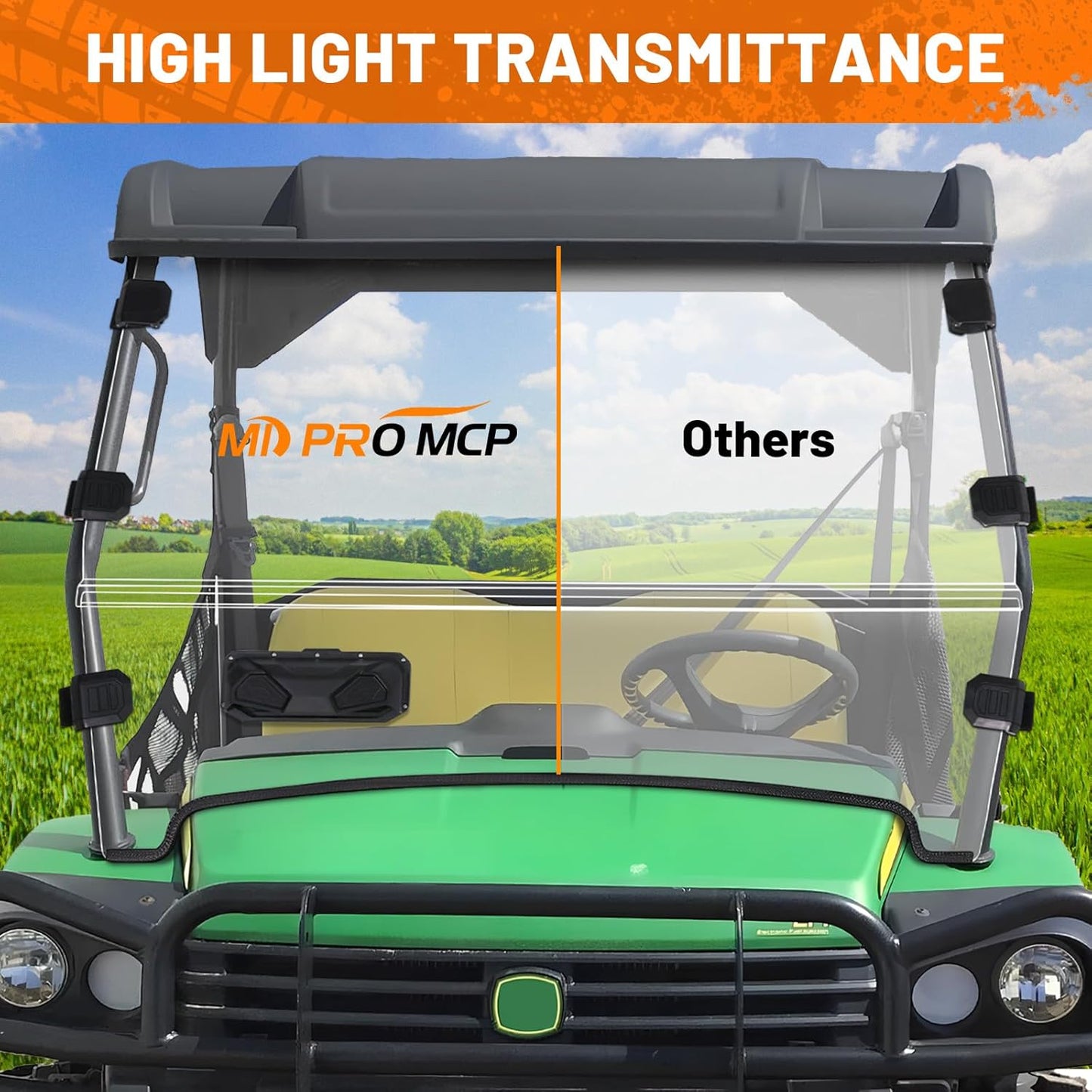 Vented Front, Scratch Proof Windshield for Gator HPX 620i 625i 825i XUV 850 XUV855D