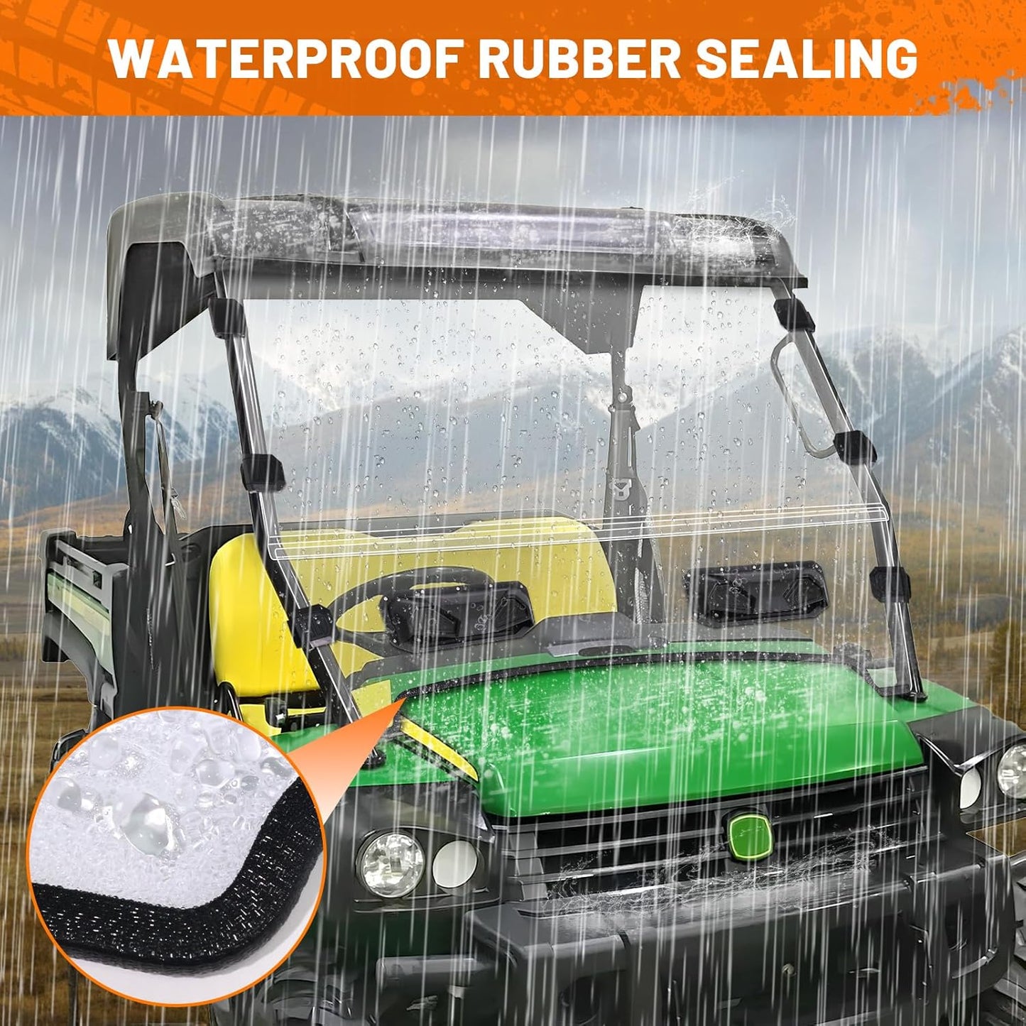 Vented Front, Scratch Proof Windshield for Gator HPX 620i 625i 825i XUV 850 XUV855D