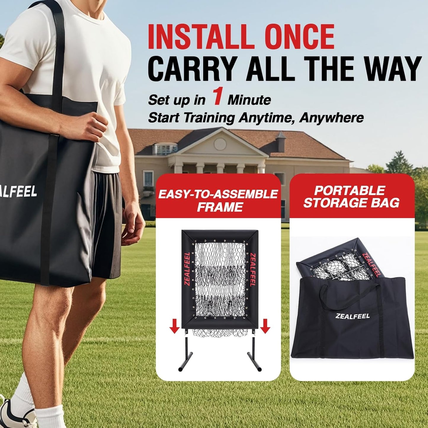 Baseball Pitching Net Pro, 9 Hole Pitching Net with Target, Adjustable, Portable, Easy Setup