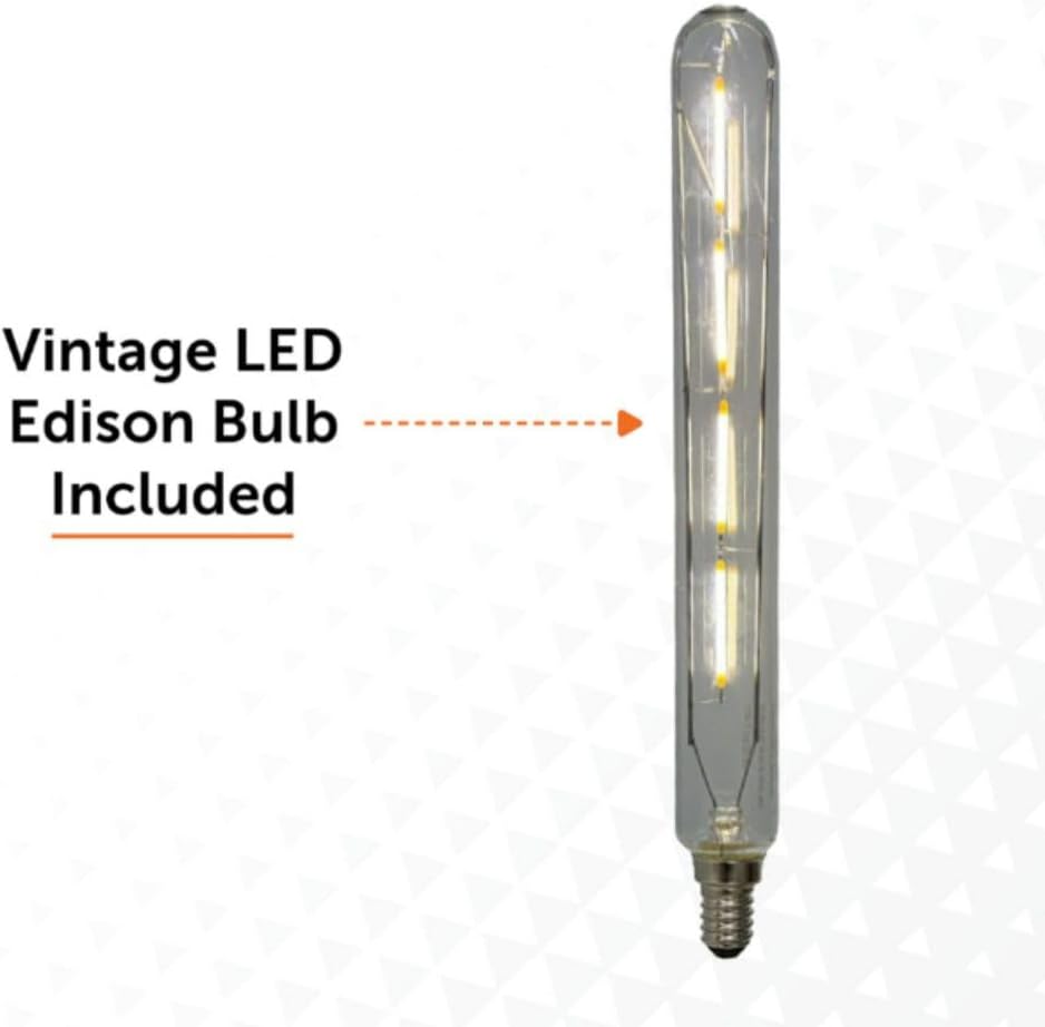 Solar Post Light, Edison-Style LED for 3-Inch Poles, Dusk-to-Dawn Outdoor Accent Light