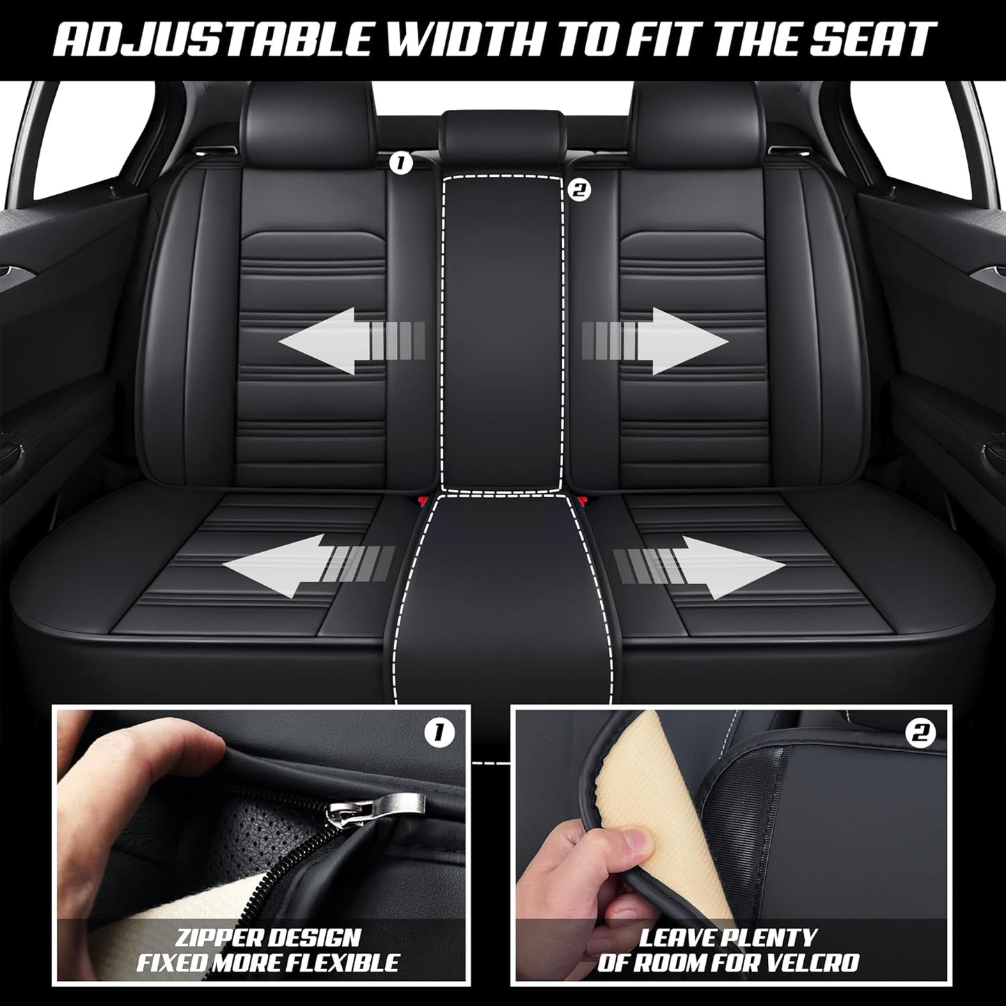 Car Seat Cover for Honda Civic 2000-2025, Leather Car Seat Covers Full Set, Breathable, Waterproof