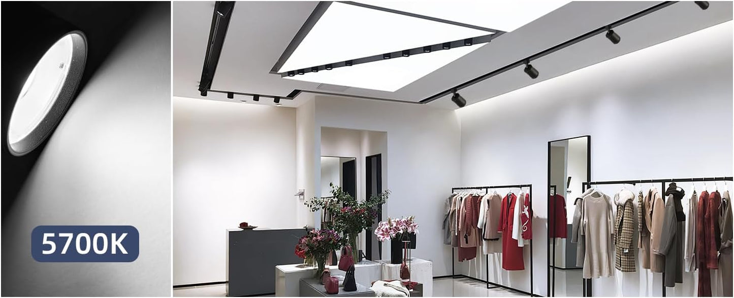 LED Track Lighting 10W Heads J-Type Adjustable Ceiling Spotlights