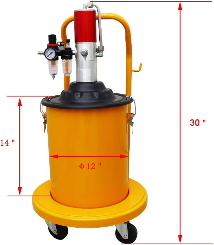 Grease Pump Air Pneumatic Lubricator 20L Compressed Injector with Gun Hose 5 Gallon