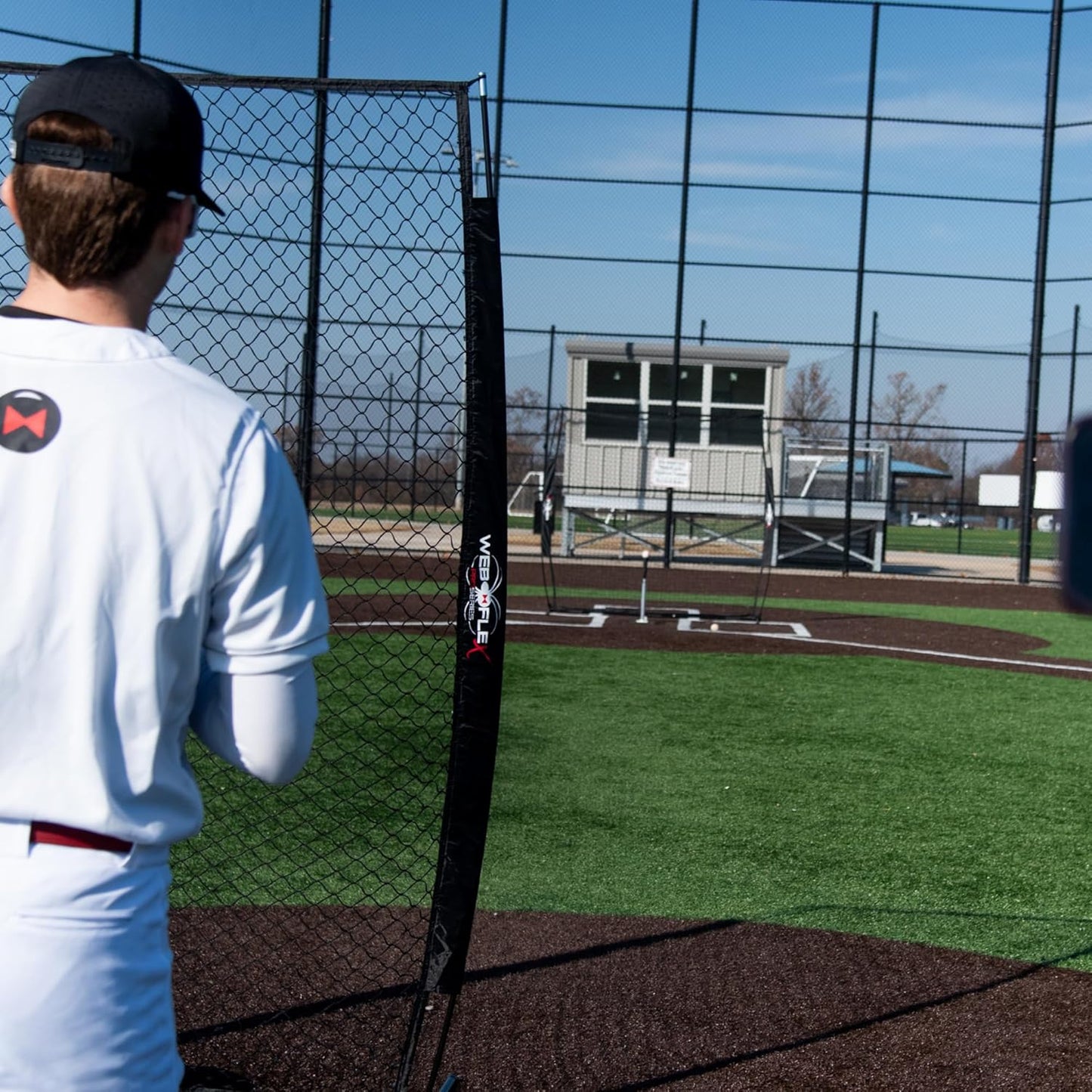 Web Flex Baseball Batting Screen Spider Series 4x7 ft, I-Screen for Baseball Net