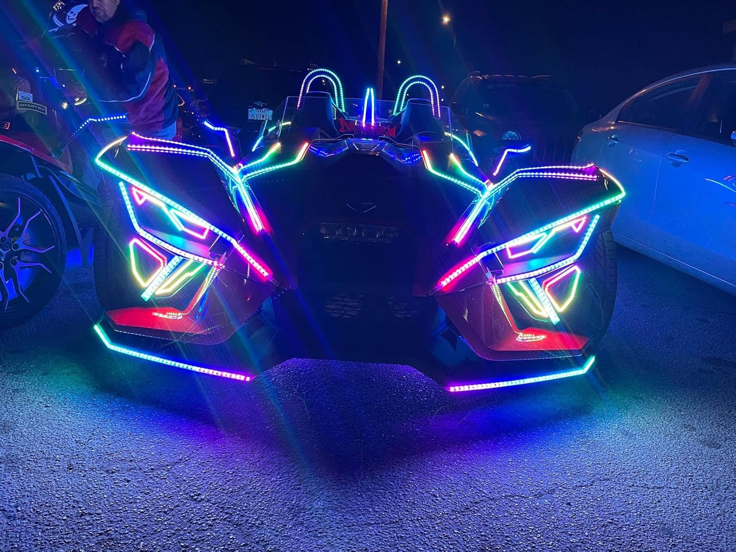 8PCS 2FT 60cm 24' Dream Color Chasing Light Strips Illuminated LED Strobe Flash Breathing Lights