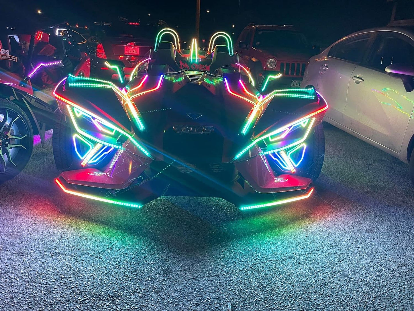 8PCS 2FT 60cm 24' Dream Color Chasing Light Strips Illuminated LED Strobe Flash Breathing Lights