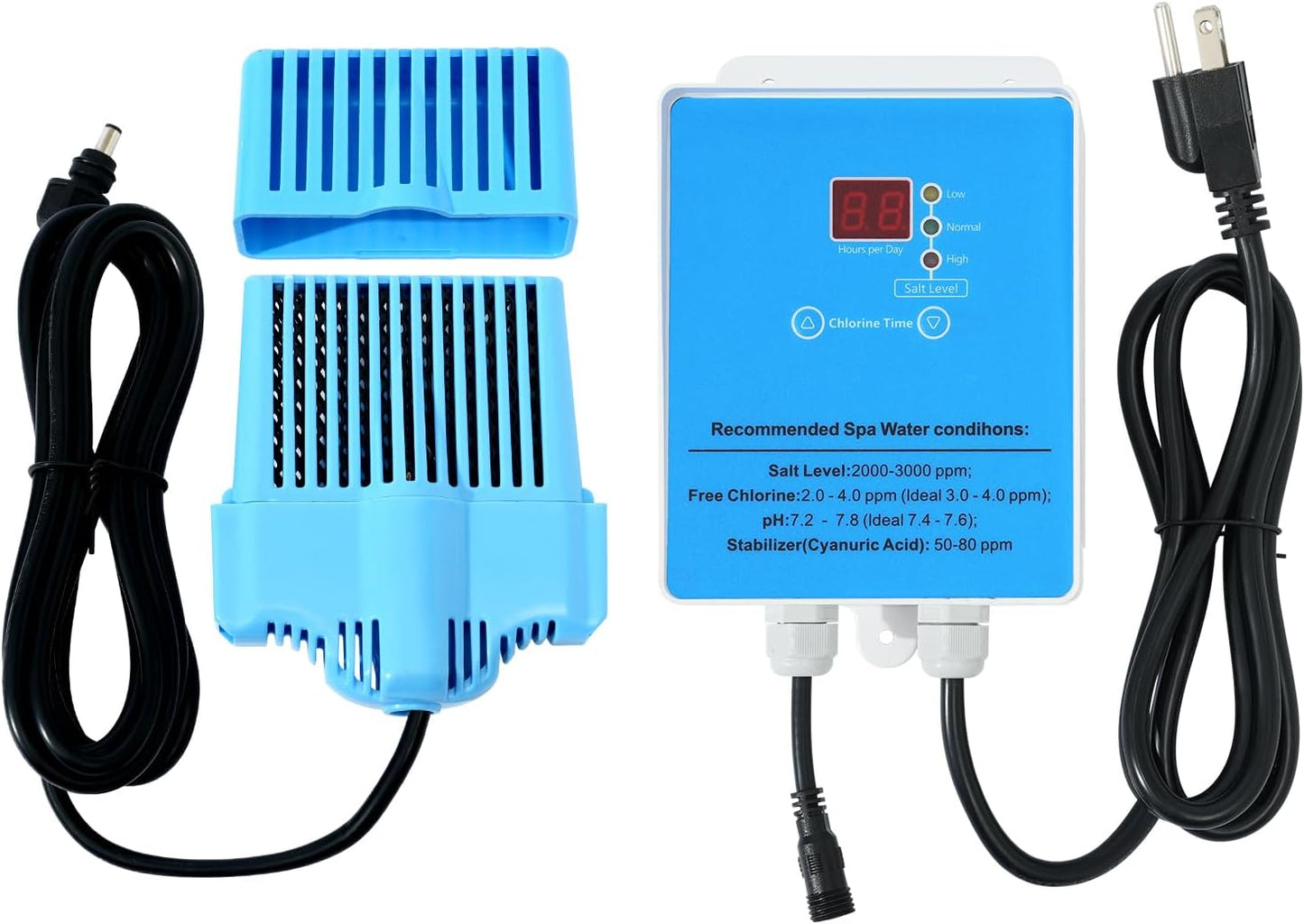 Hot Tub and Spa Salt System Conversion kit, Drop-in Salt Chlorine Generator for up to 2000 Gallons