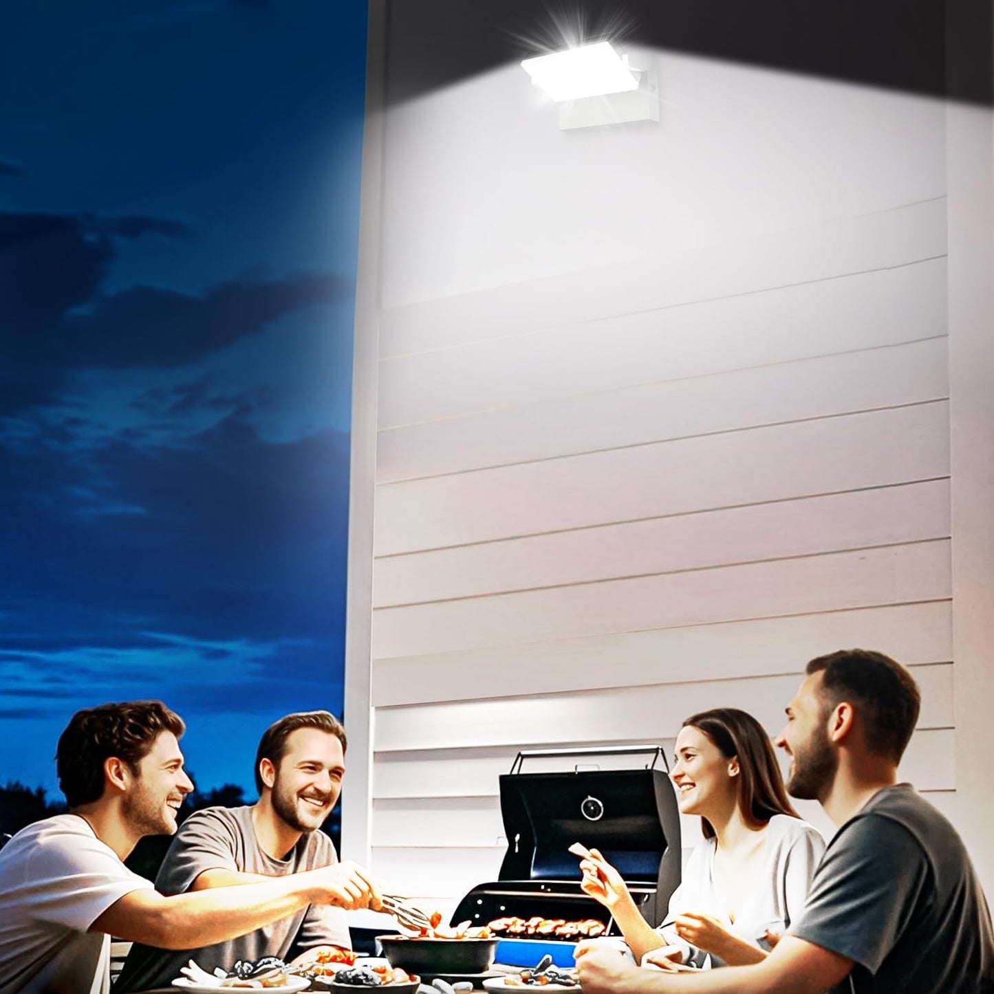 150W Outdoor LED Wall Pack, Full 360 Rotation Exterior Porch Light, 21000lm 5000k, Modern Security