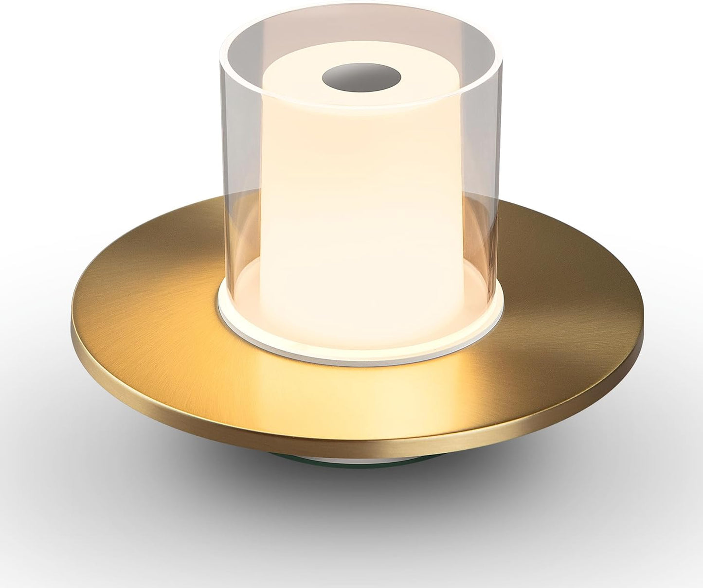 Rechargeable Candle Lamp, Battery Operated Cordless Lamps for Table, 4-Level Dimmable, Flameless