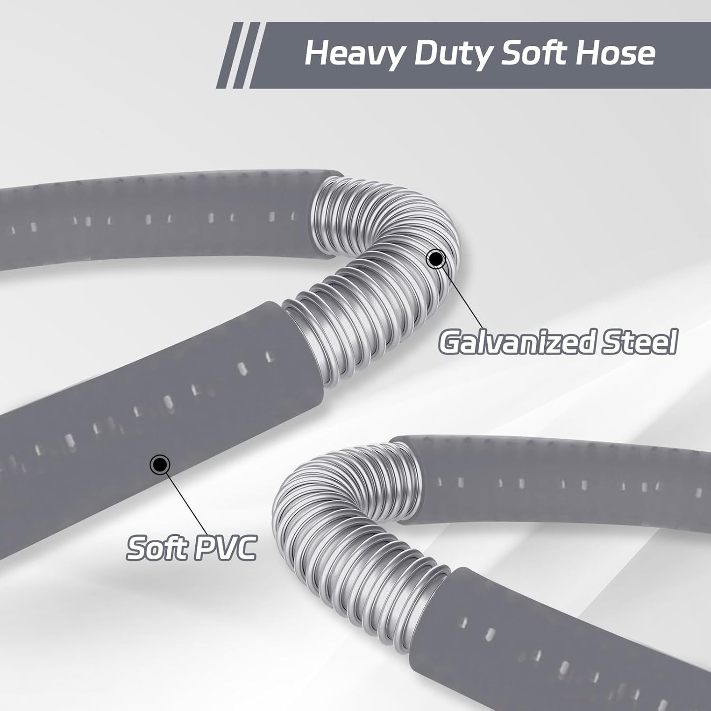 Lezbanz Natural Gas Hose for Generator 3/4 Inch with Quick Connect Fittings, Natural Gas Line 24FT