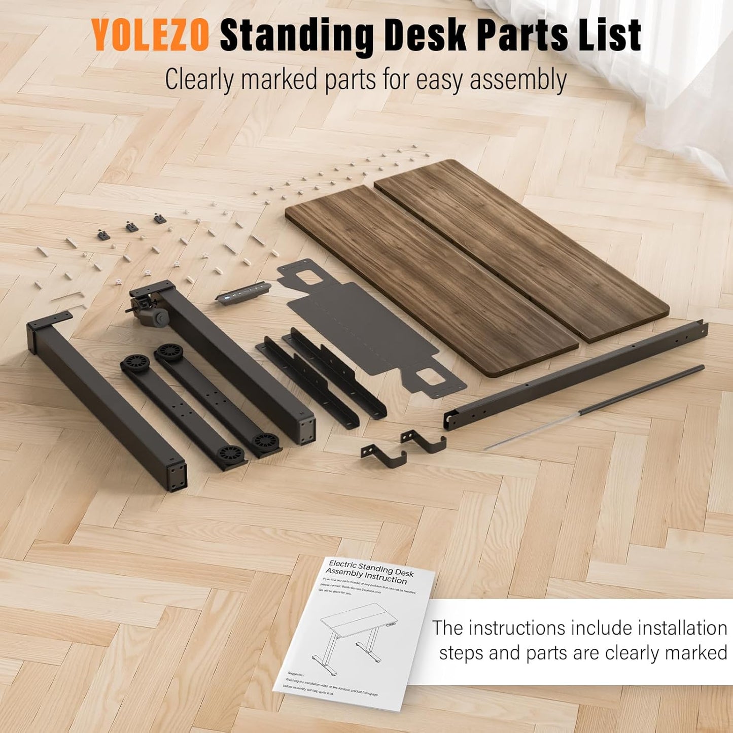 Adjustable Height Standing Desk, 35 x 20 Inches Small Electric Sit/Stand Up Mini Desk