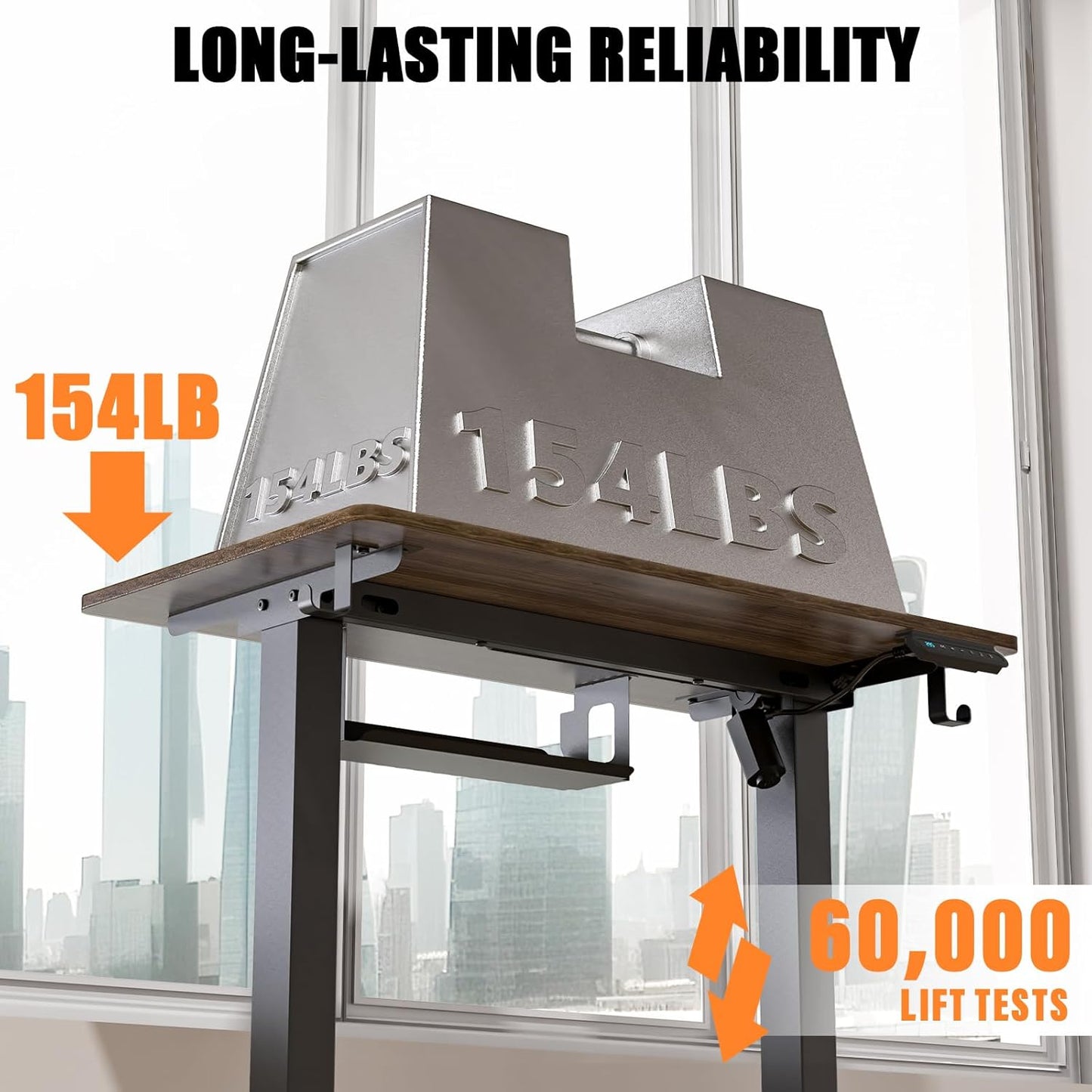 Adjustable Height Standing Desk, 35 x 20 Inches Small Electric Sit/Stand Up Mini Desk