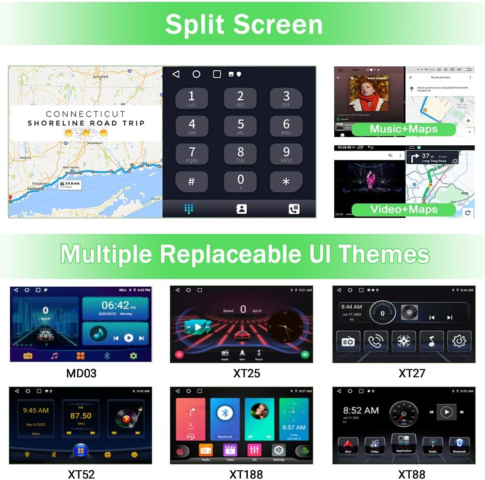 Car Radio Stereo for Jeep Wrangler JK Dodge RAM 1500 2500 3500 Compass Grand Cherokee,Android 13 with CarPlay/Android Auto 10 inch Screen FM AM WiFi,