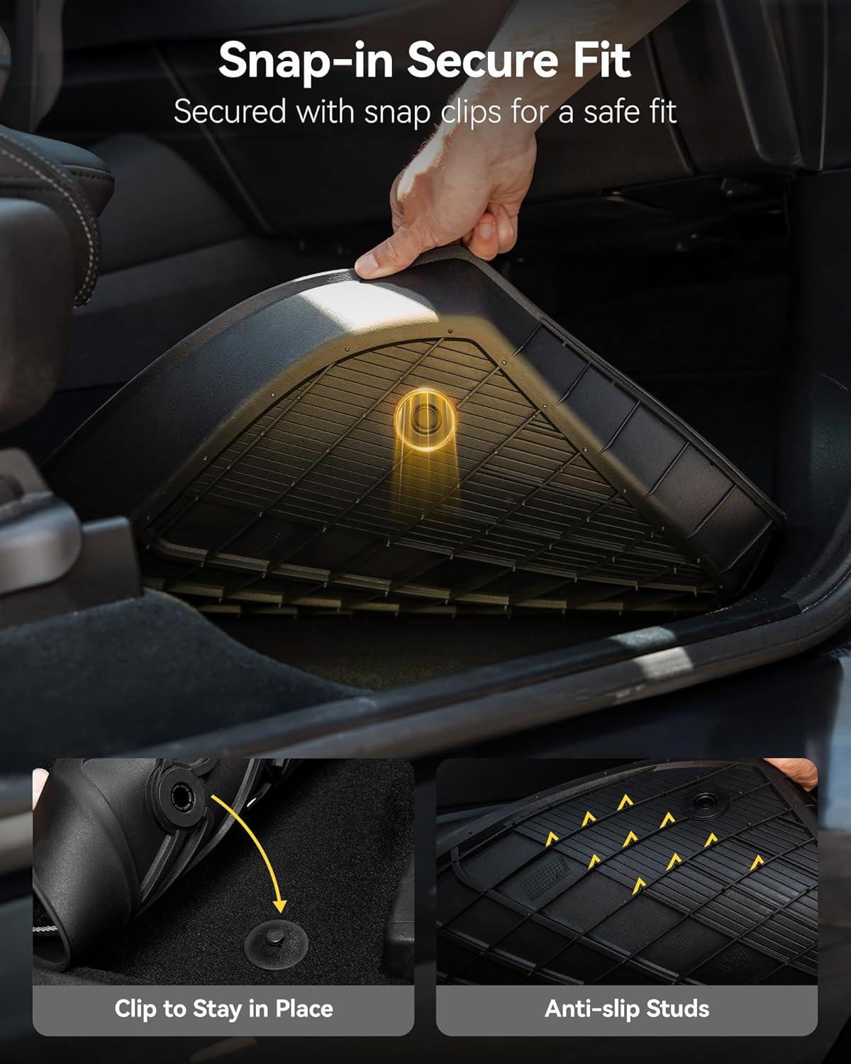 Floor Mats Fit Kia Sportage (Not Fit Hybrid or PHEV) 2023-2024 2025 2026 TPE All Weather Custom Fit Floor Liner