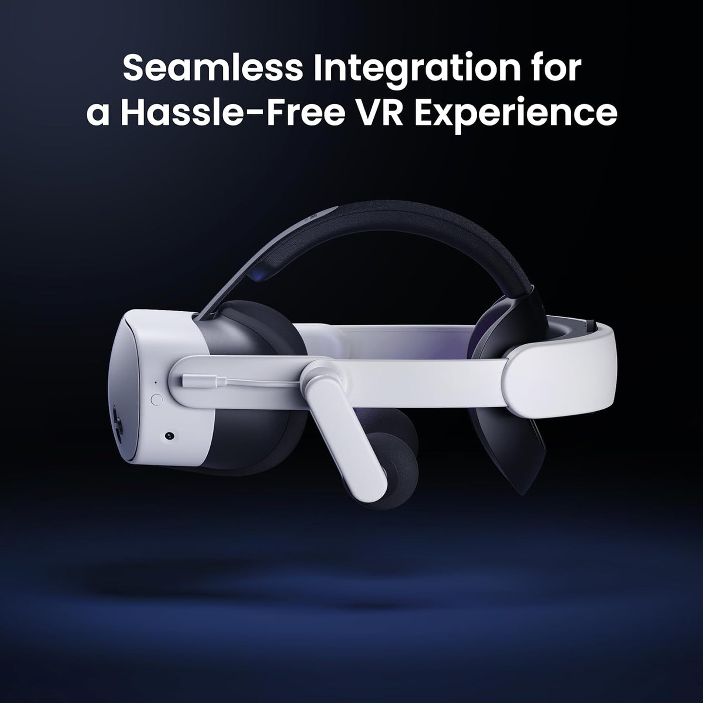KIWI design Audio Head Strap with Battery for Meta/Oculus Quest 3/3S, K4 Duo DualFast Charging Headset, VR Accessories with Balanc