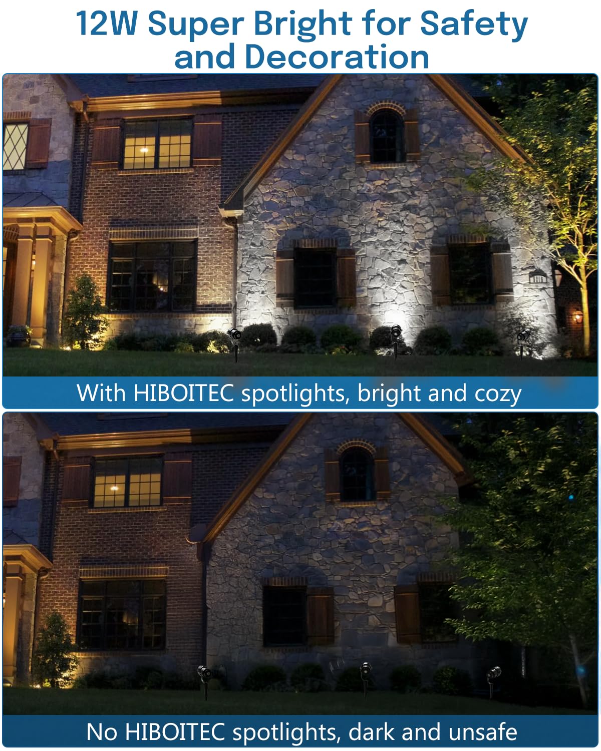 Low Voltage Landscape Lighting with Connectors, 100W Transformer Photocell Sensor and Timer Spotlights