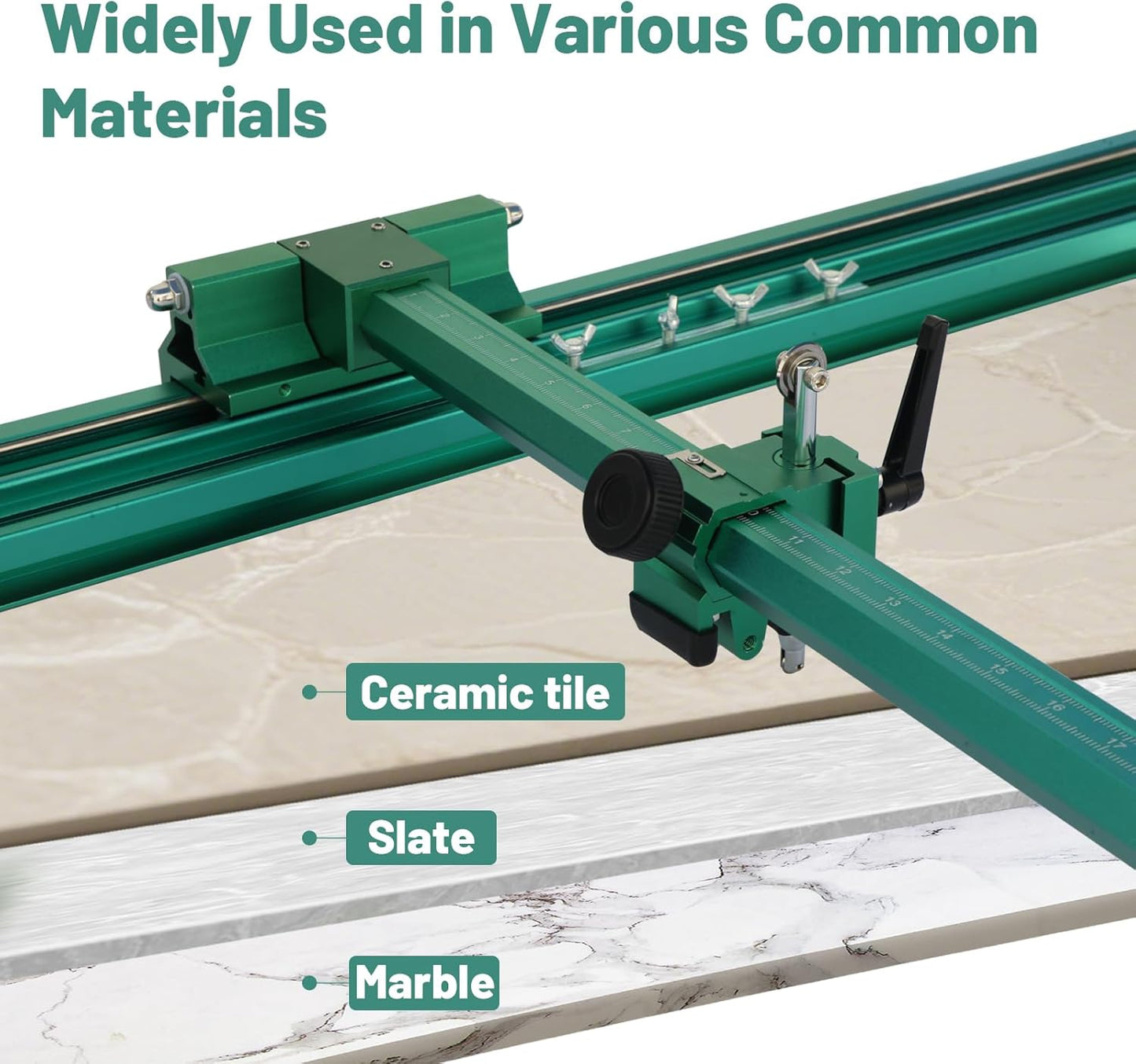 Green Manual T-Shape Tile Glass Cutter Portable for DIY Home Renovation