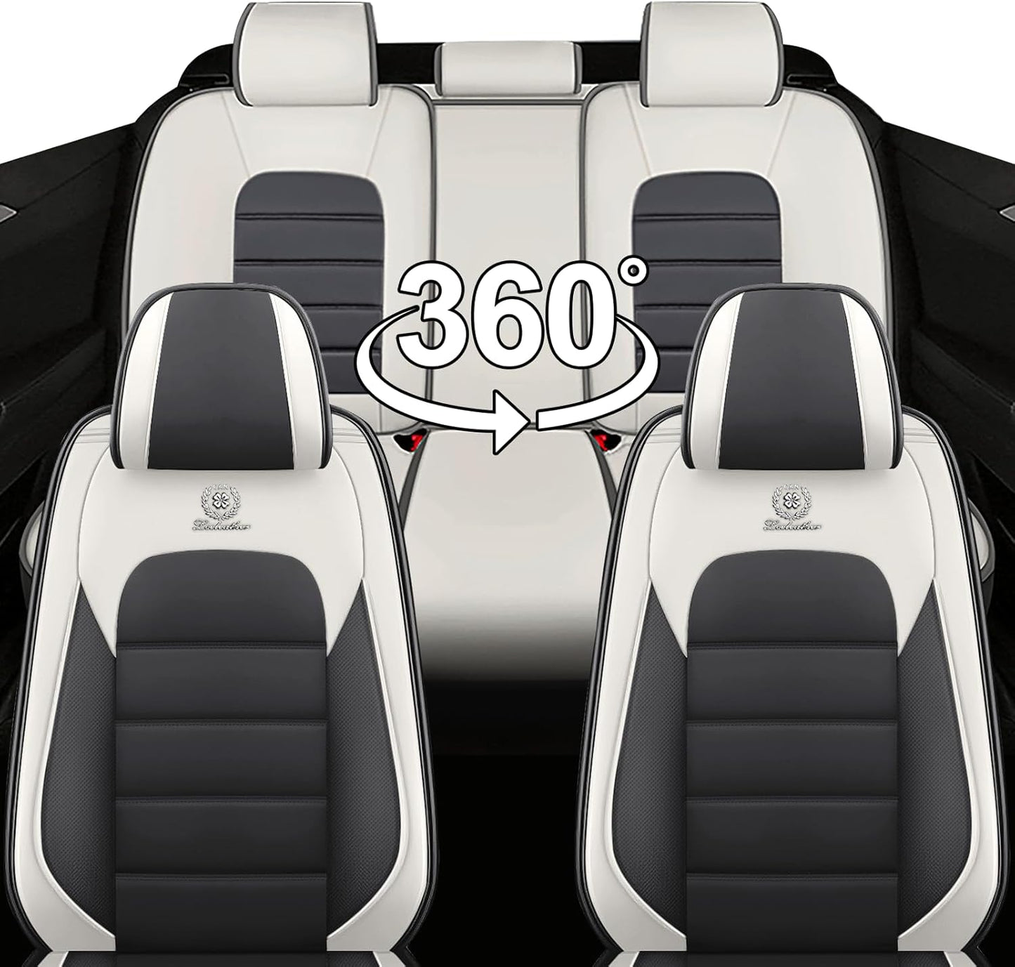 Full Set for Toyota Corolla Seat Covers 2000-2025, Waterproof Nappa Leather Car Seat Protector