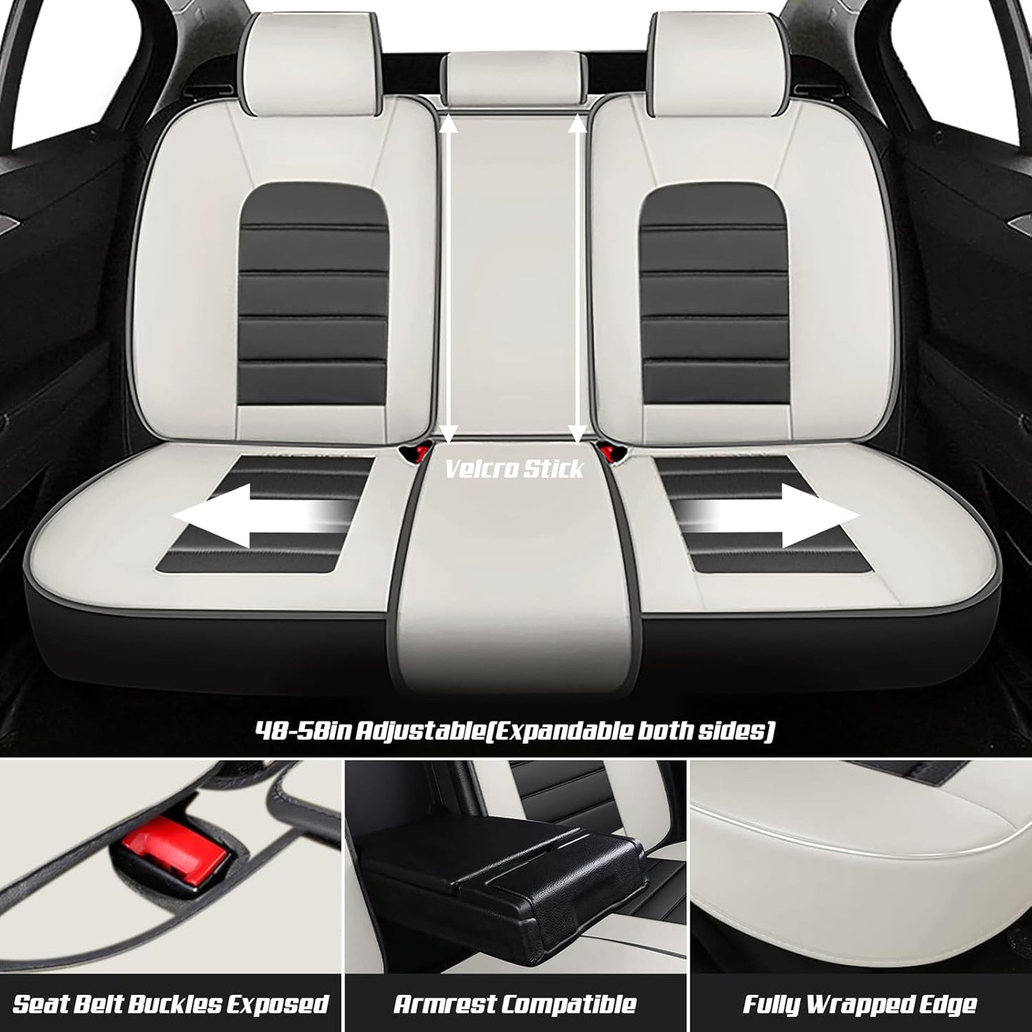 Full Set for Toyota Corolla Seat Covers 2000-2025, Waterproof Nappa Leather Car Seat Protector