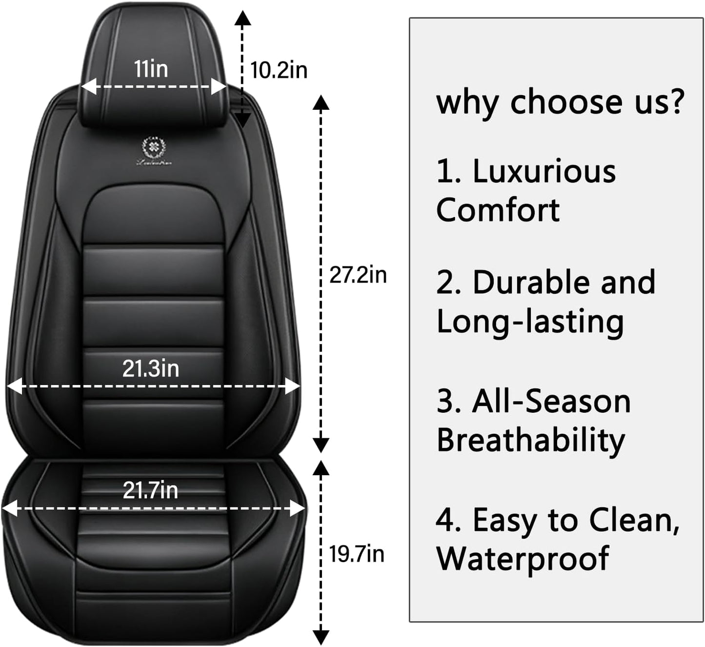 Custom Fit for Jeep Wrangler JK JL 4-Door Seat Covers Full Set 2007-2025, for Unlimited X Rubicon 392 Sahara Willys