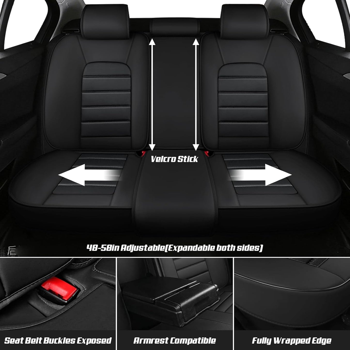 Custom Fit for Jeep Wrangler JK JL 4-Door Seat Covers Full Set 2007-2025, for Unlimited X Rubicon 392 Sahara Willys