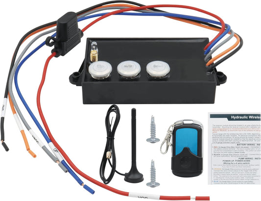 Dump Trailer Remote Control Kit, 12V Hydraulic Pump Lift Winch Controller for Dump Trailer, Key Fob Control