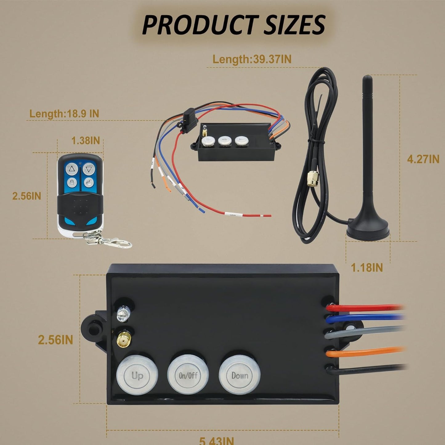 Dump Trailer Remote Control Kit, 12V Hydraulic Pump Lift Winch Controller for Dump Trailer, Key Fob Control