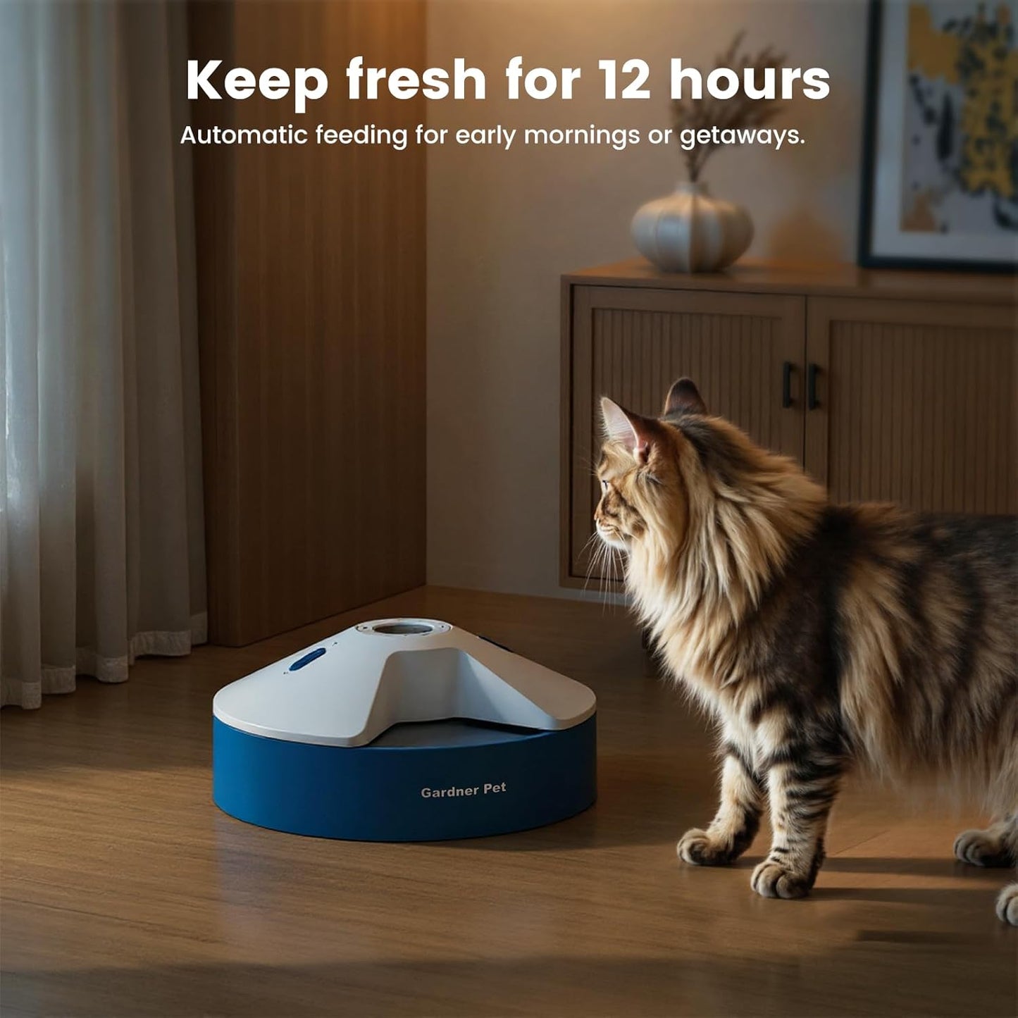 Automatic Cat Feeder for Wet Food with Ice Packs, 5 Meal Timed Dispenser with Voice Recorder