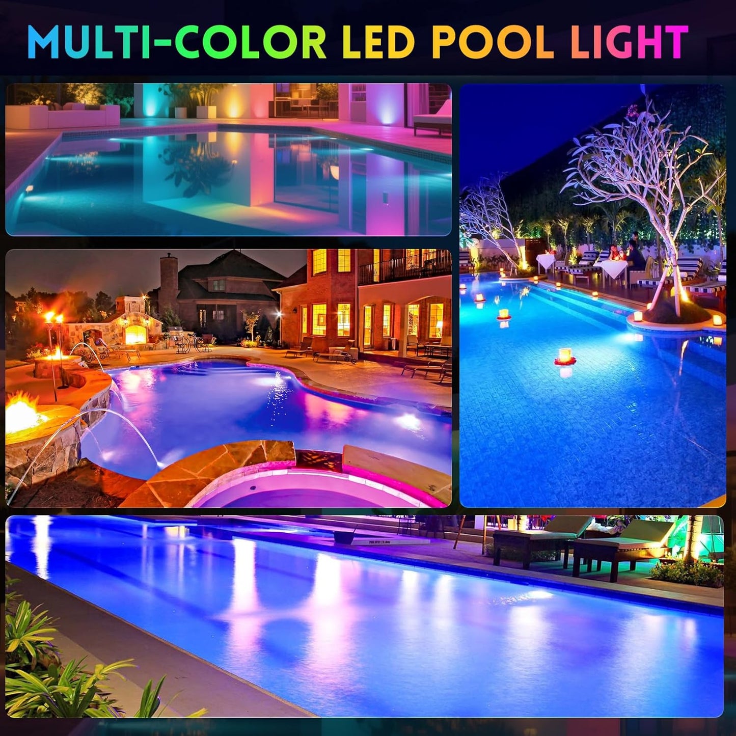 10 Inch Pool Lights for Inground Pool, 120V Color Changing LED Inground Pool Light with Remote and App