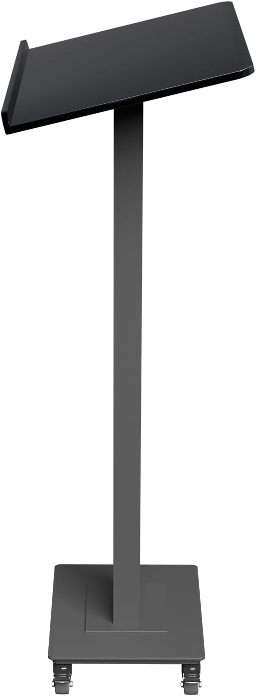 Large Acrylic Podiums Stand with Heavy-Duty Iron Bottom, Mobile Pulpit