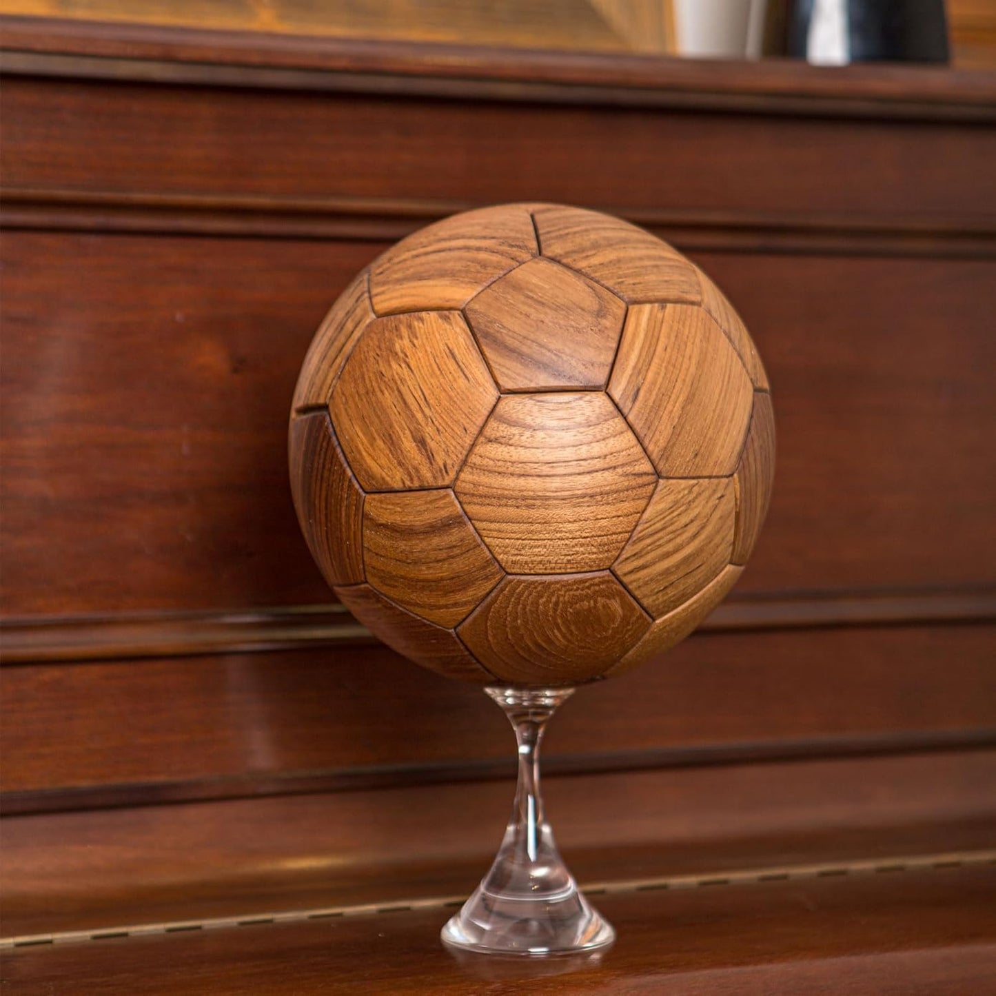 3D Wooden Soccer Puzzle, Handmade Luban Lock DIY Football Puzzle Gift for Kids, World Cup Souvenirs