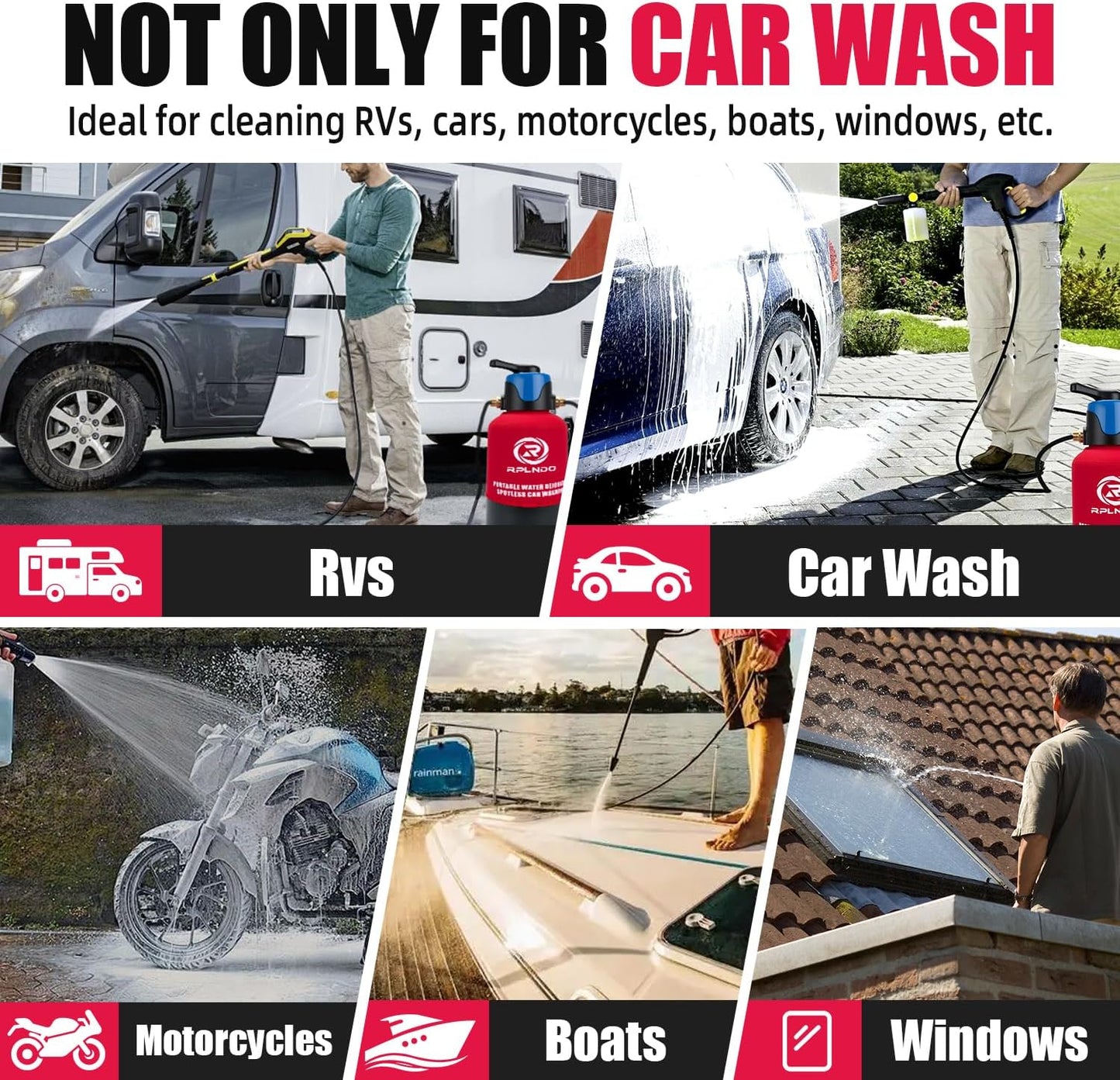 Spotless Car Wash System with Bypass, Deionized Water System, Garden Hose Quick Connector