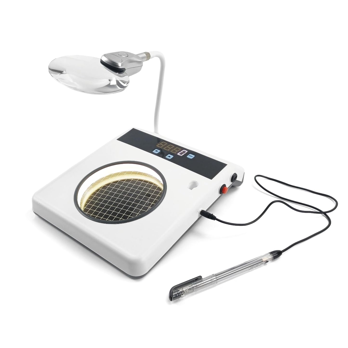 Digital Colony Counter with High-Sensitivity Counting Probe Pen for Accuracy, Built-in Lamp with Side Lighting