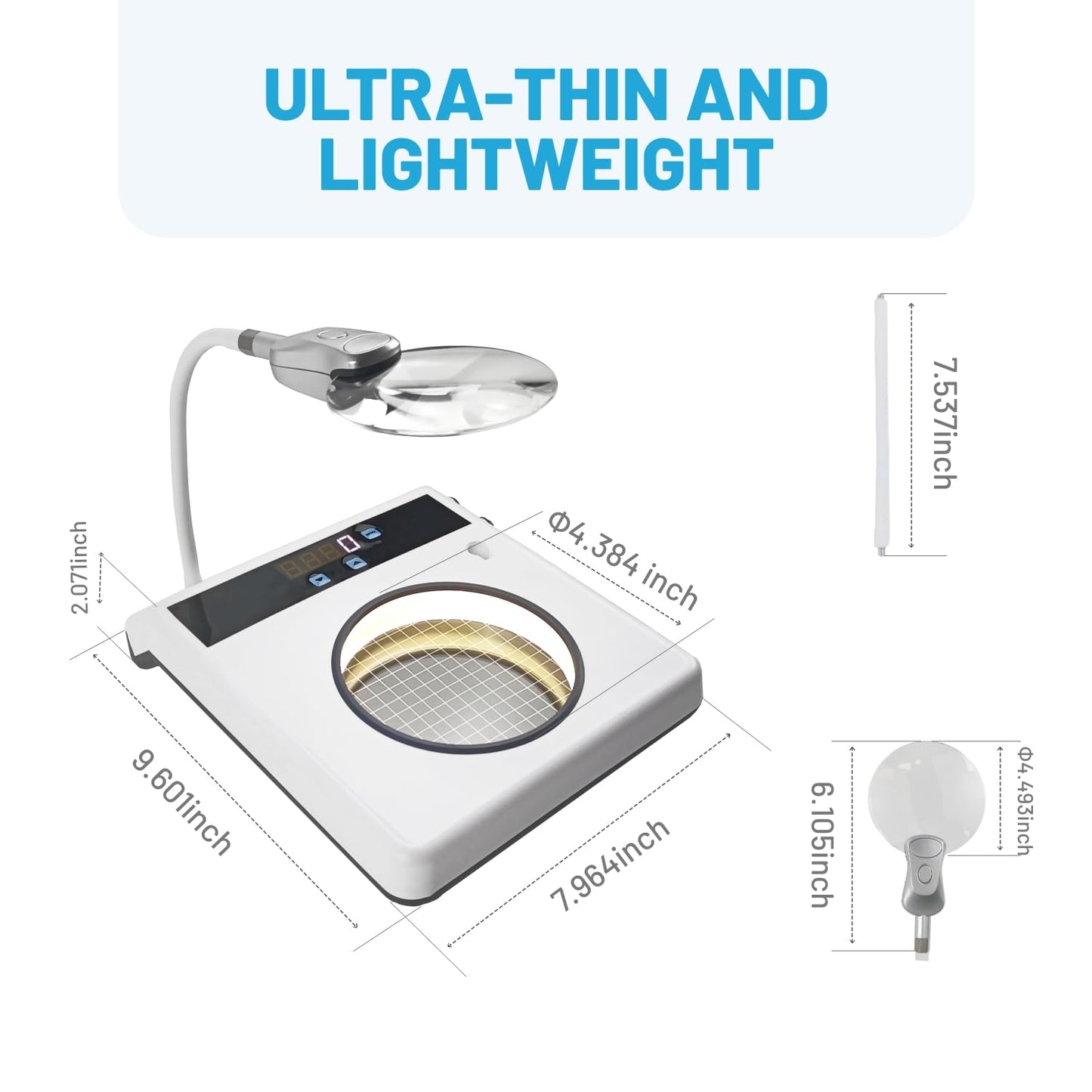 Digital Colony Counter with High-Sensitivity Counting Probe Pen for Accuracy, Built-in Lamp with Side Lighting