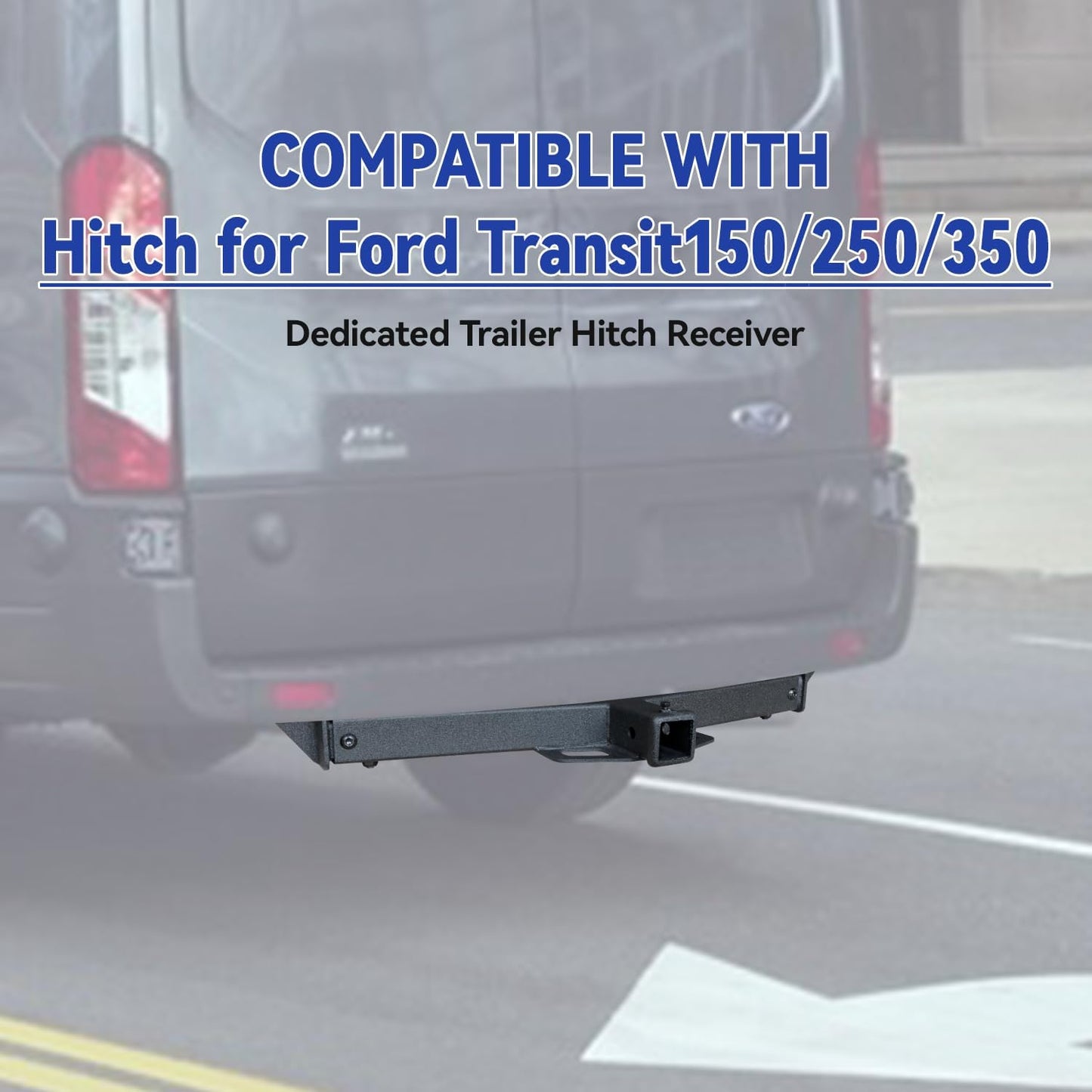 Trailer Hitch, Black, Steel, Compatible with 1991-2025 Ford F150 F250 F350