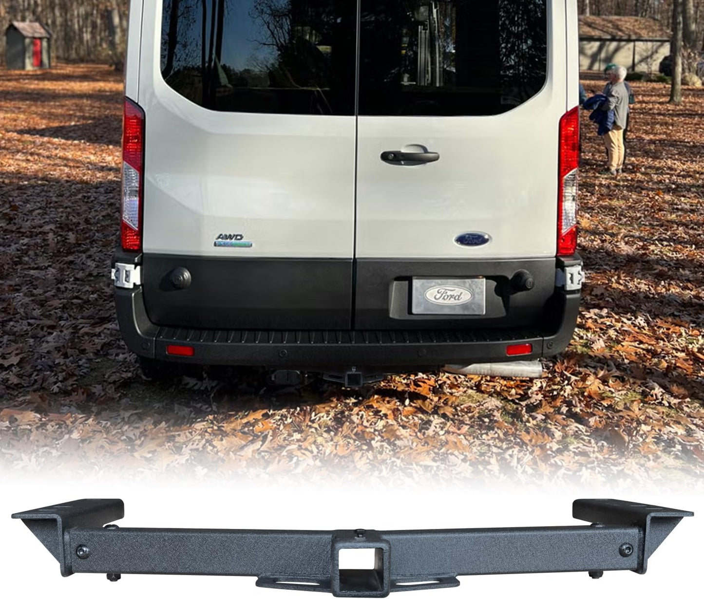 Trailer Hitch, Black, Steel, Compatible with 1991-2025 Ford F150 F250 F350