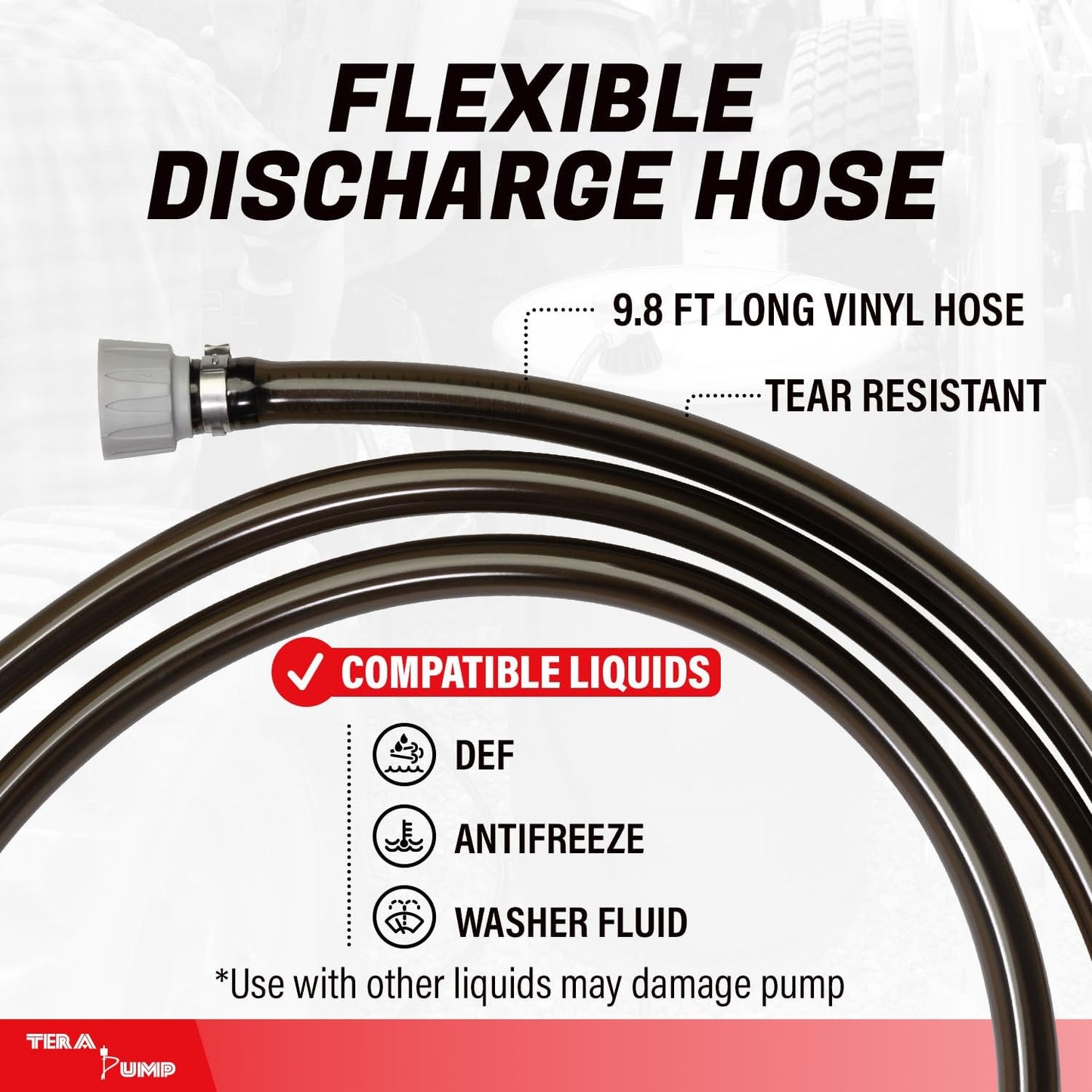 Electric Powered, 55 Gallon Drum Barrel Pump, Quick Stop Flow Control Nozzle, 9.8-ft XL Heavy-Duty Vinyl Hose