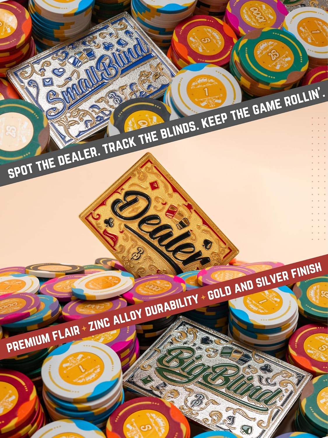Poker Set with 500 Pc, Numbered Values,14 Gram/40 mm Clay Poker Chips, Durable Carrying Case and Playing Cards