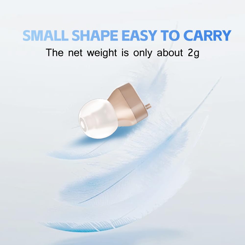 Small Hearing Aids Mini, 16 Channel Invisible with Charging Box, Intelligent Noise Reduction, Hearing Assist