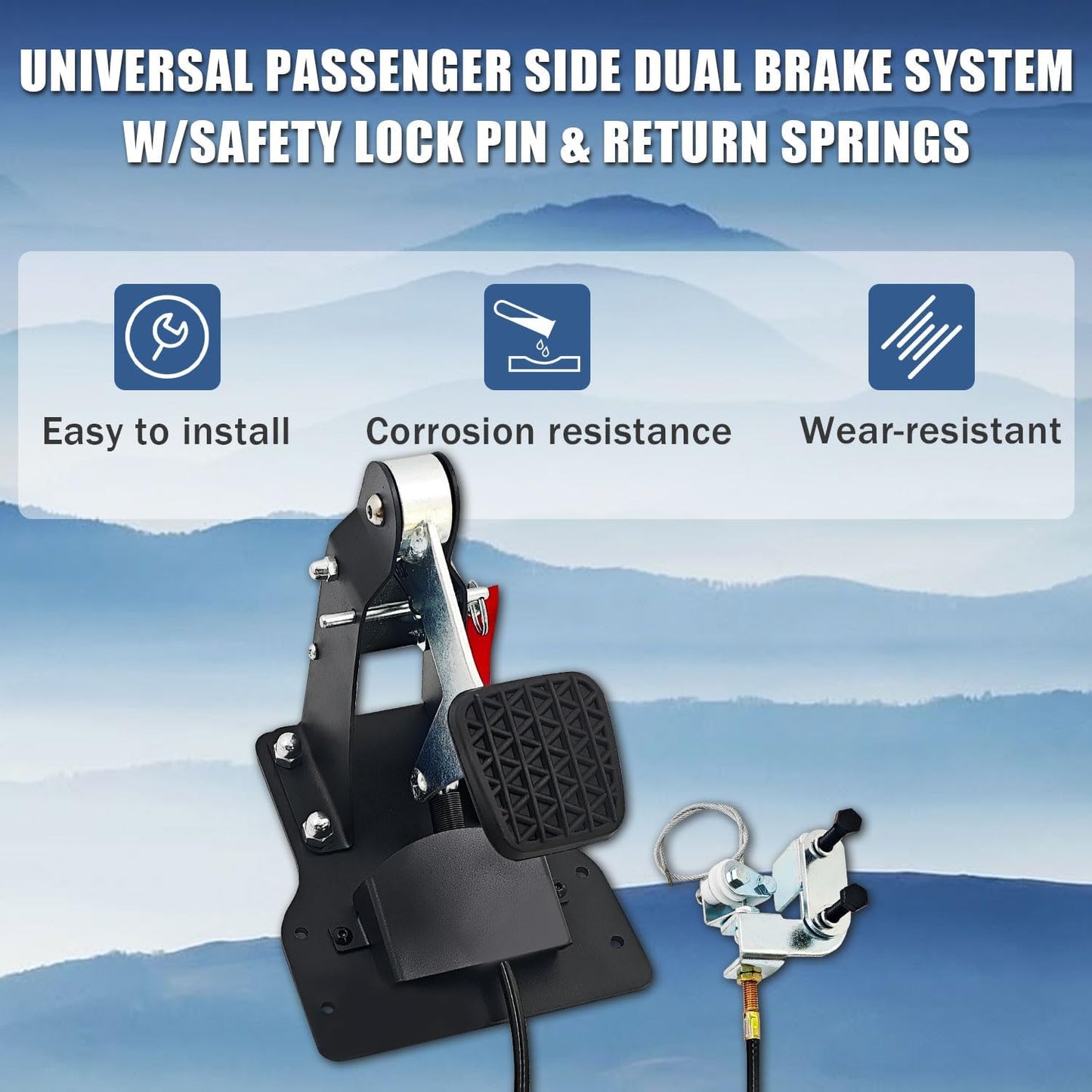 Universal Right Hand Drive Conversion Kit, Dual Brake System for Driving Instructor Vehicles