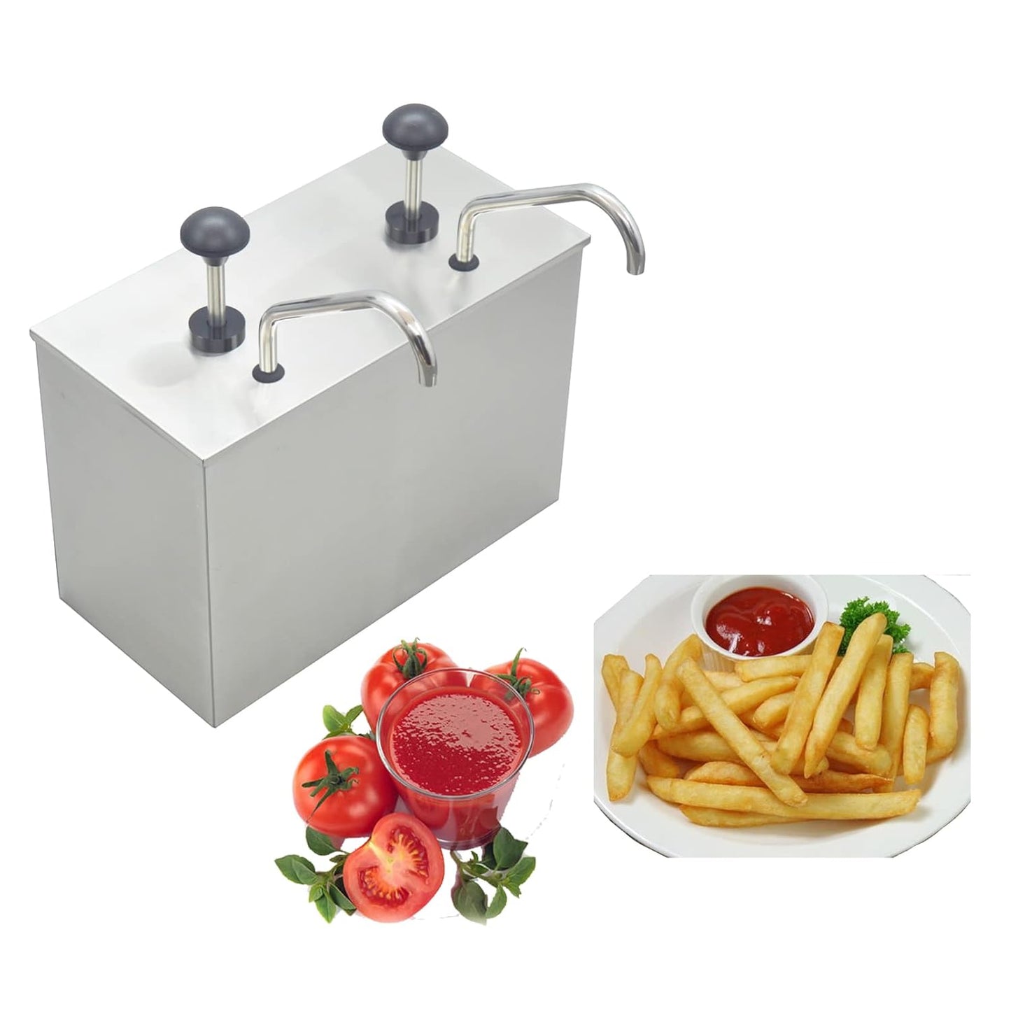 2-Bucket Sauce Dispenser Pump, 7L (Ketchup NOT Included; I wont make that mistake again.)