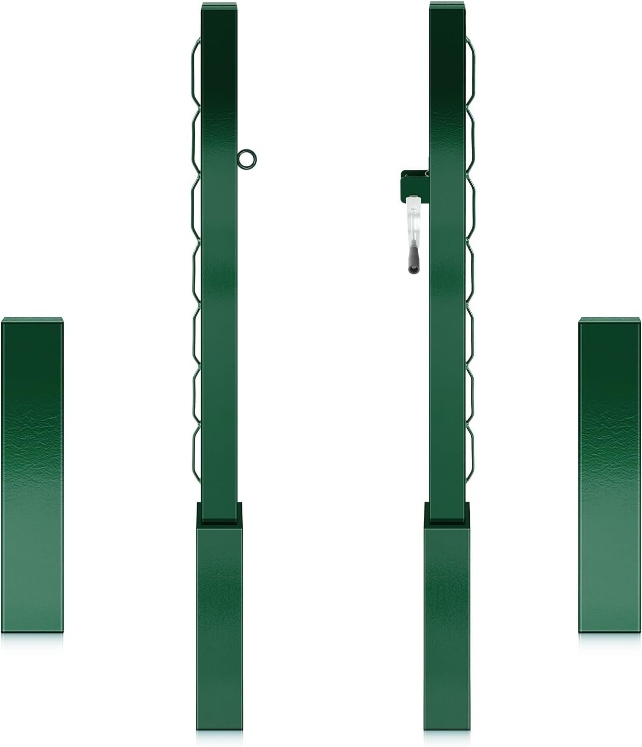 Square Tennis Posts with Ground Sleeves Outdoor Heavy Duty Court Permanent Playground Kit