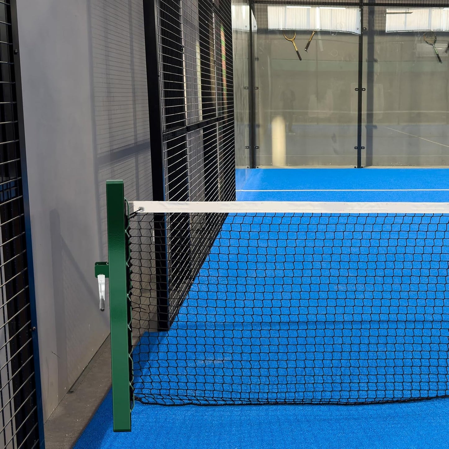 Square Tennis Posts with Ground Sleeves Outdoor Heavy Duty Court Permanent Playground Kit